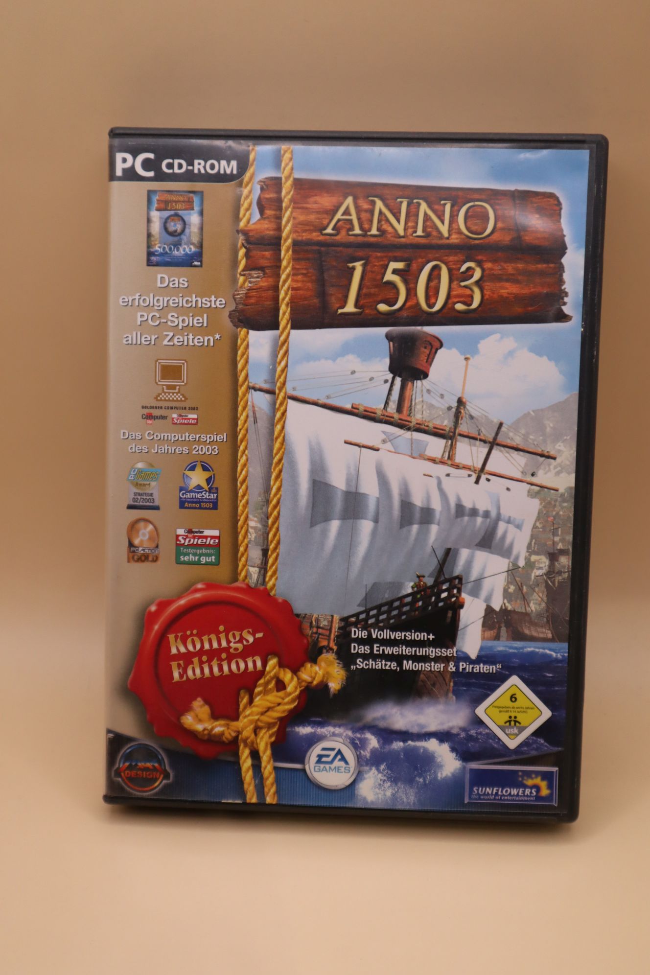 Anno 1503 Königs-Edition (német, The New World + Treasures, Monsters & Pirates kiegészítő)